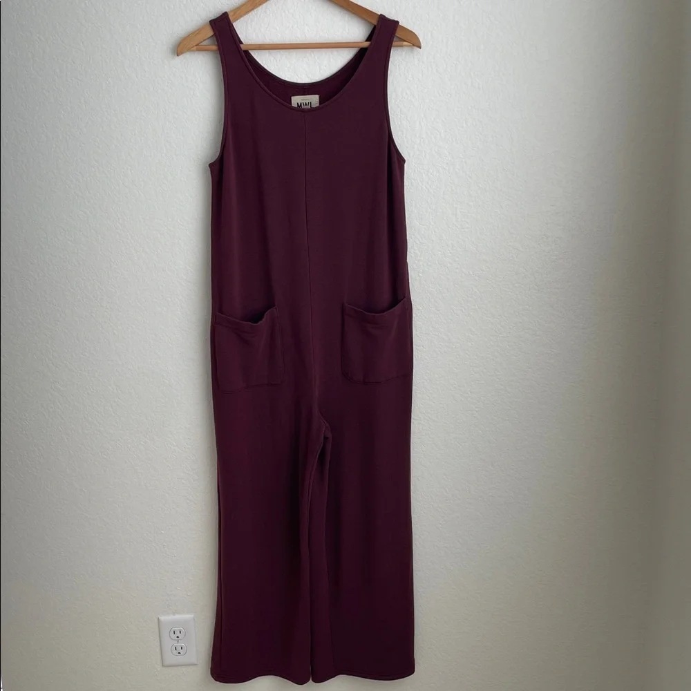 MADEWELL •  Soft Pull-On Jumpsuit, Maroon • X-SMALL